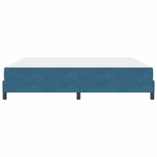 Boxspringbett mit Matratze Dunkelblau 200 x 200 cm Samt