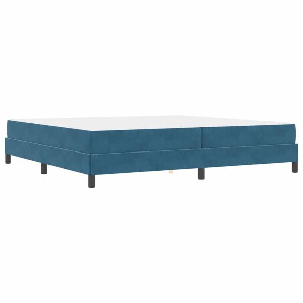 Boxspringbett mit Matratze Dunkelblau 200 x 200 cm Samt