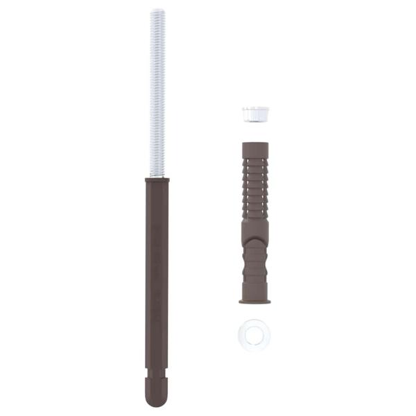 Schwebende Regalhalterungen 12 pcs Braun Ø10 x 170 mm Stahl