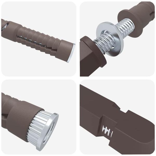 Schwebende Regalhalterungen 12 pcs Braun Ø12 x 190 mm Stahl