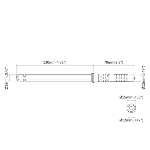 Schwebende Regalhalterungen 12 pcs Braun Ø12 x 190 mm Stahl