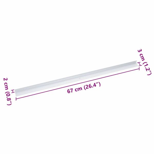 Treppe Nosing 10 pcs Silber 67 cm Aluminium