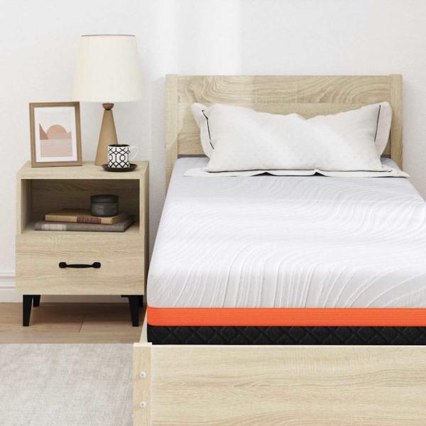 ARDEBO.de - Matratzen Weiß, Grau 80 x 200 cm 100% Polyester Jacquardstoff