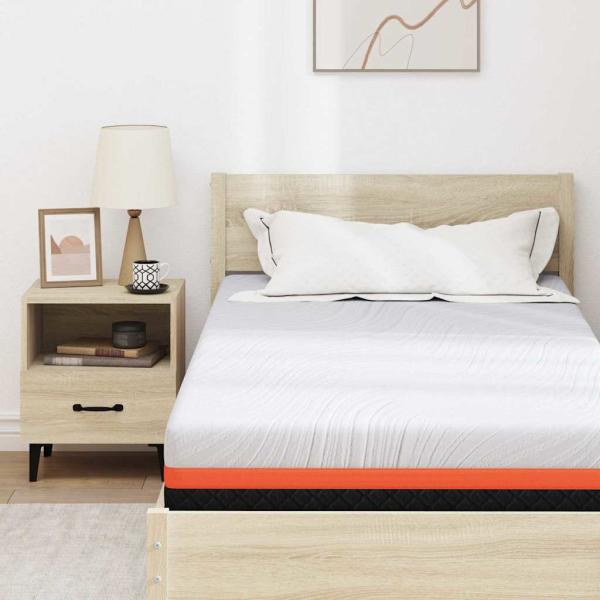 Matratzen Weiß, Grau 90 x 190 cm 100% Polyester Jacquardstoff