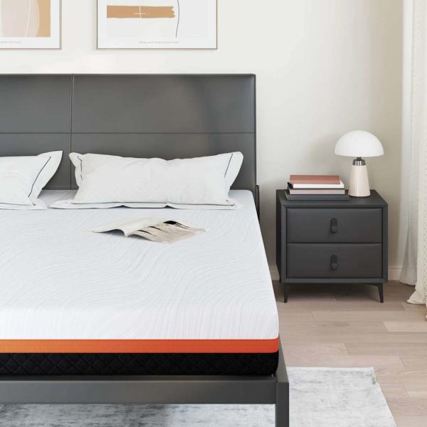 Matratzen Weiß, Grau 180 x 200 cm 100% Polyester Jacquardstoff