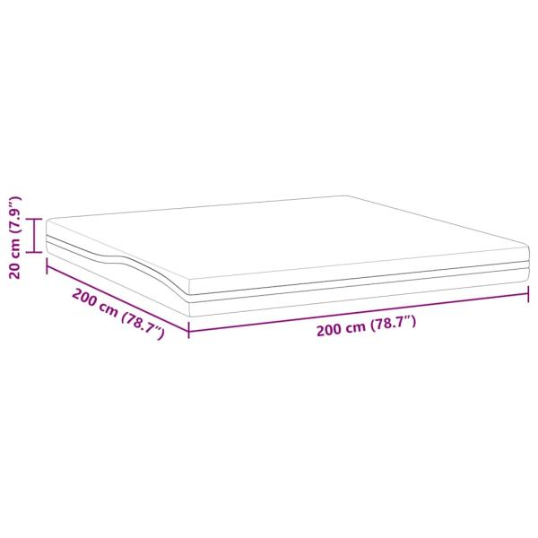 Matratzen Weiß, Grau 200 x 200 cm 100% Polyester Jacquardstoff