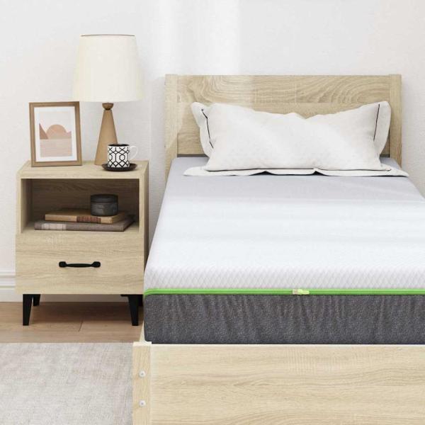 Matratzen Weiß, Grau 80 x 200 cm 100% Polyester Jacquardstoff