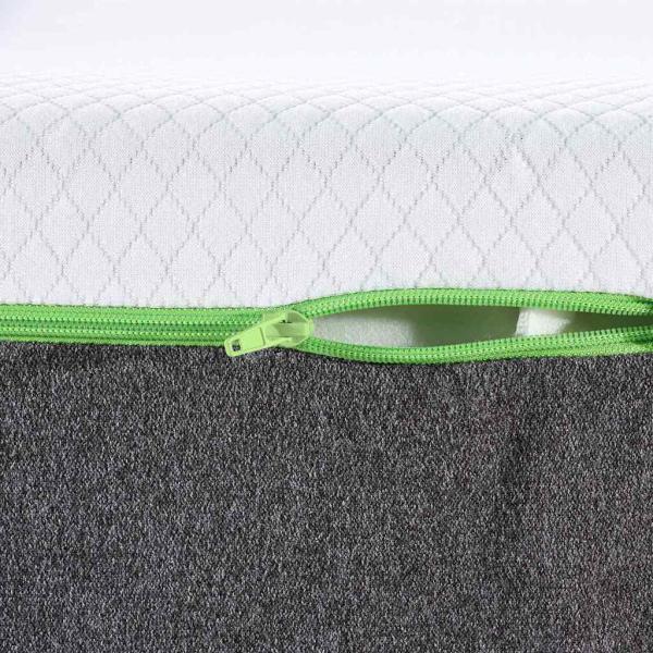 Matratze Weiß und Grau 90 x 200 cm Jacquard-Stoff