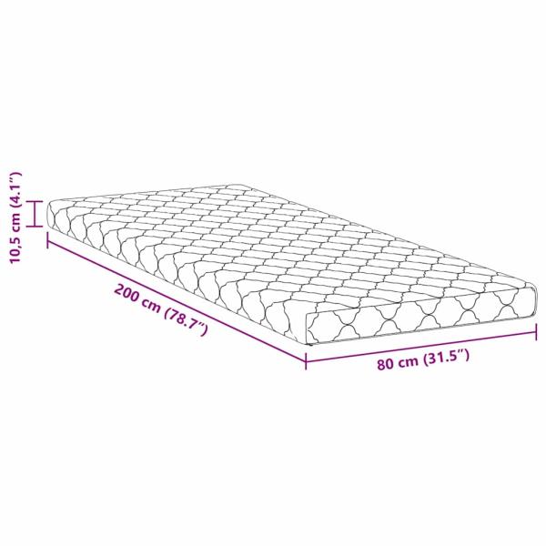 Matratzen Weiß 200 x 80 cm 100% Polyester-Gewebe