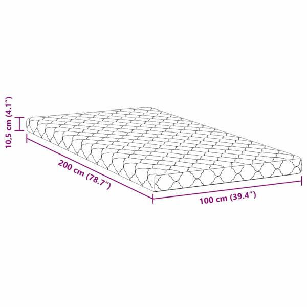 Matratzen Weiß 200 x 100 cm 100% Polyester-Gewebe