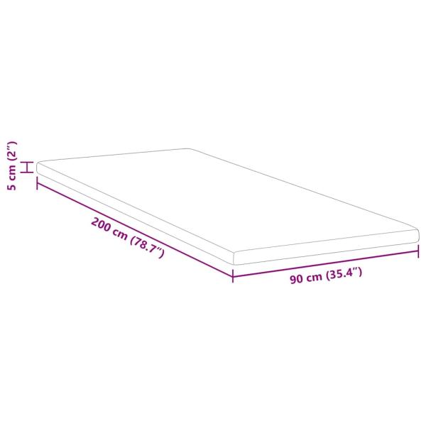 Kokosnuss Topper Weiß 90 x 200 cm Jacquard-Stoff