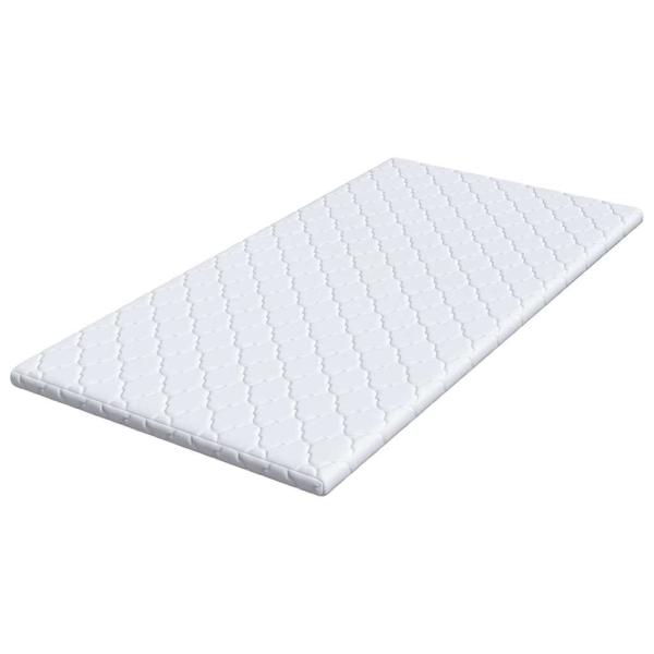 Kokosnuss Topper Weiß 100 x 200 cm Jacquard-Stoff
