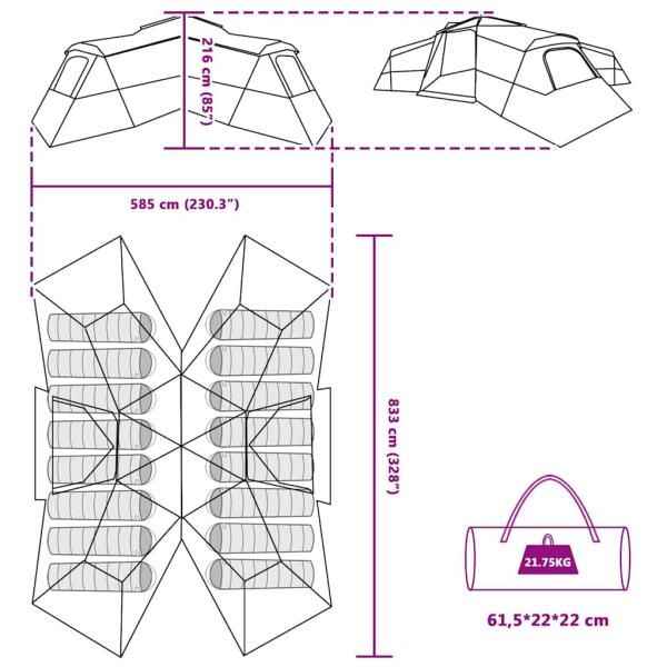 Zelt Blau Groß Polyester