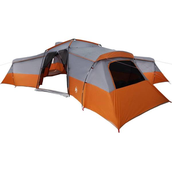 Zelt Grau und Orange Groß Polyester und Fiberglas
