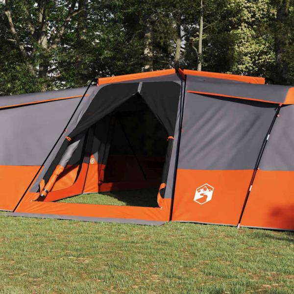 Zelt Grau und Orange Groß Polyester und Fiberglas