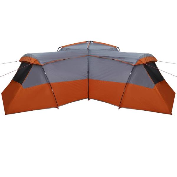 Zelt Grau und Orange Groß Polyester und Fiberglas