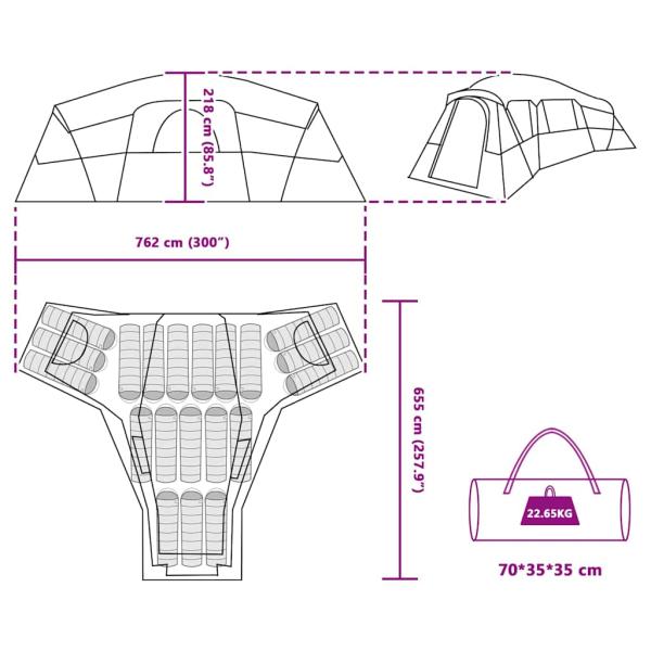 Zelt Blau Groß Polyester