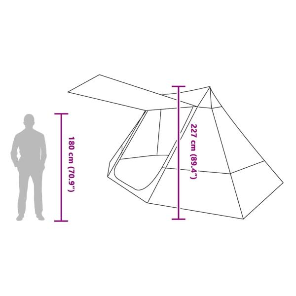 Zelt Grau und Orange 482 x 360 x 227 cm