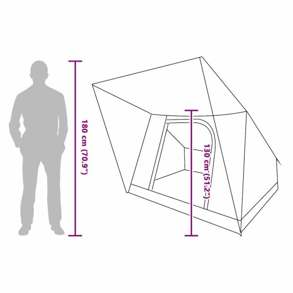 Zelt Grau und Orange 223 x 163 x 130 cm