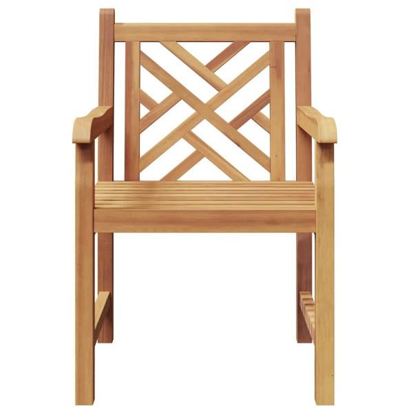 Gartenstuhl 2 pcs Braun 58 x 60 x 90 cm Massives Teakholz