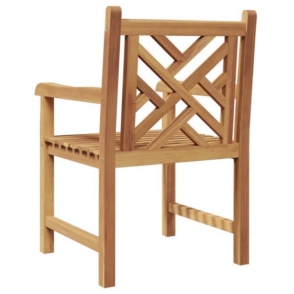 Gartenstuhl 2 pcs Braun 58 x 60 x 90 cm Massives Teakholz
