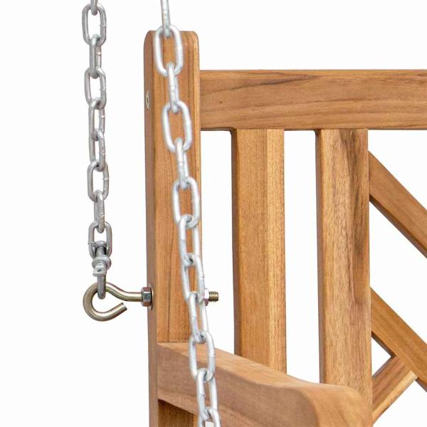 Schaukelbank Sonstiges Braun 114 x 60 x 64 cm Massives Teakholz