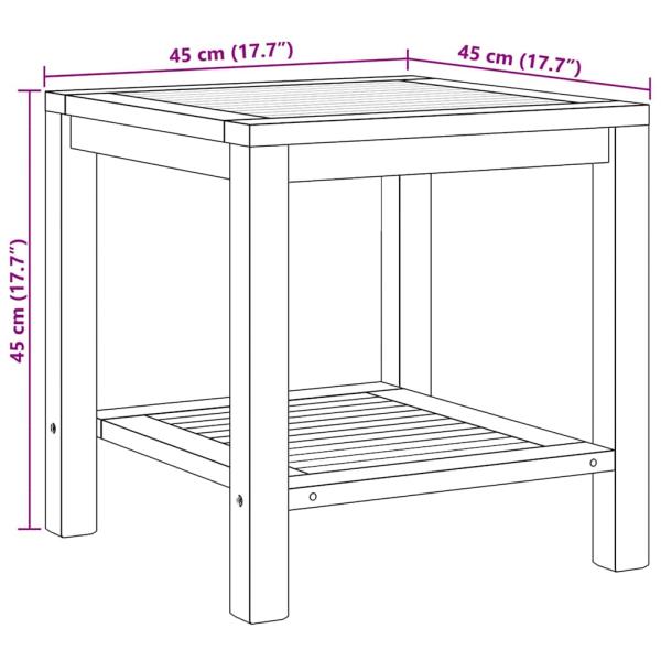 Couchtisch Braun 45 x 45 x 45 cm Massives Teakholz