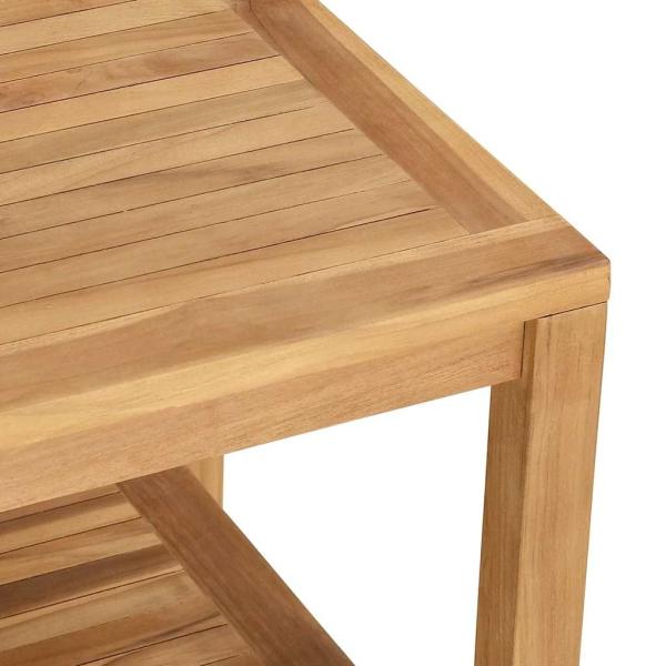 Couchtisch Braun 60 x 60 x 45 cm Massives Teakholz