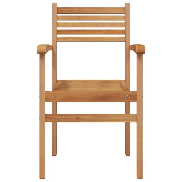 Garten Stapelstühle 4 pcs Braun 55.5 x 55.5 x 90 cm