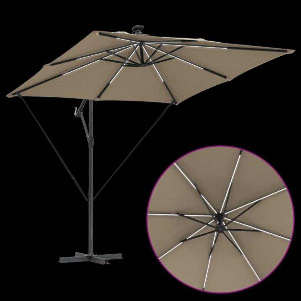 Sonnenschirm Taupe 249 x 249 x 250 cm Polyester und Aluminium