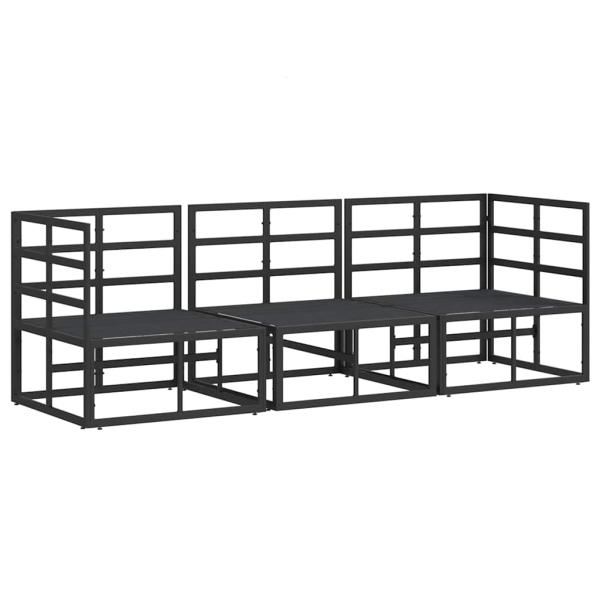 Gartenmöbel-Sets mit Kissen mit Kissen 3 pcs Schwarz und Anthrazit
