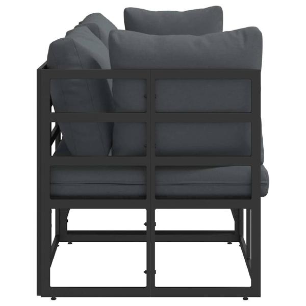 Gartenmöbel-Sets mit Kissen mit Kissen 3 pcs Schwarz und Anthrazit
