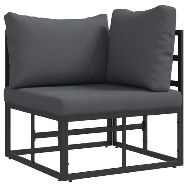 Gartenmöbel-Sets mit Kissen mit Kissen 3 pcs Schwarz und Anthrazit