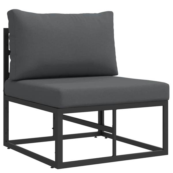 Gartenmöbel-Sets mit Kissen mit Kissen 3 pcs Schwarz und Anthrazit