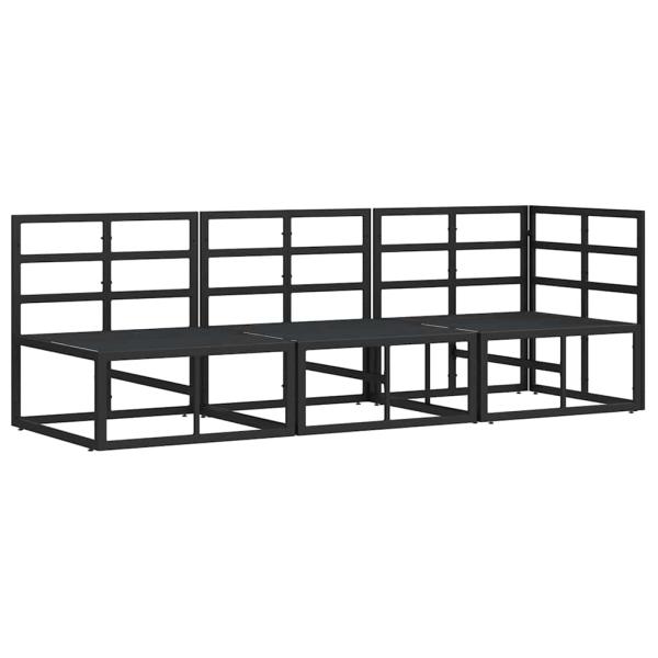 Gartenmöbel-Sets mit Kissen mit Kissen 3 pcs Schwarz und Anthrazit