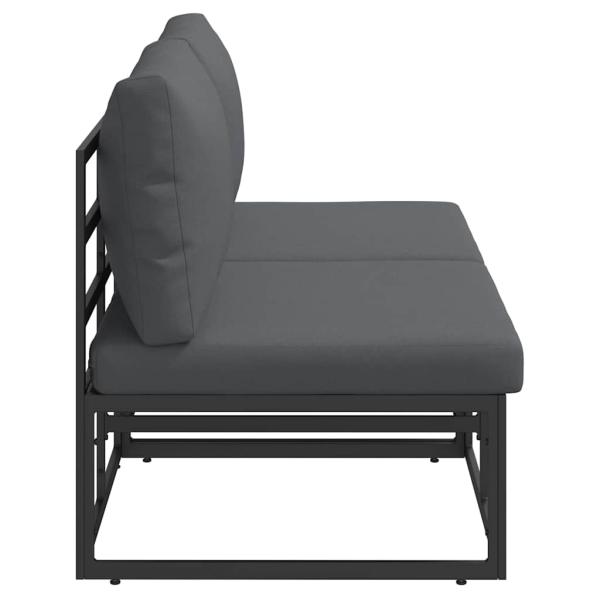 Gartenmöbel-Sets mit Kissen mit Kissen 2 pcs Schwarz und Anthrazit