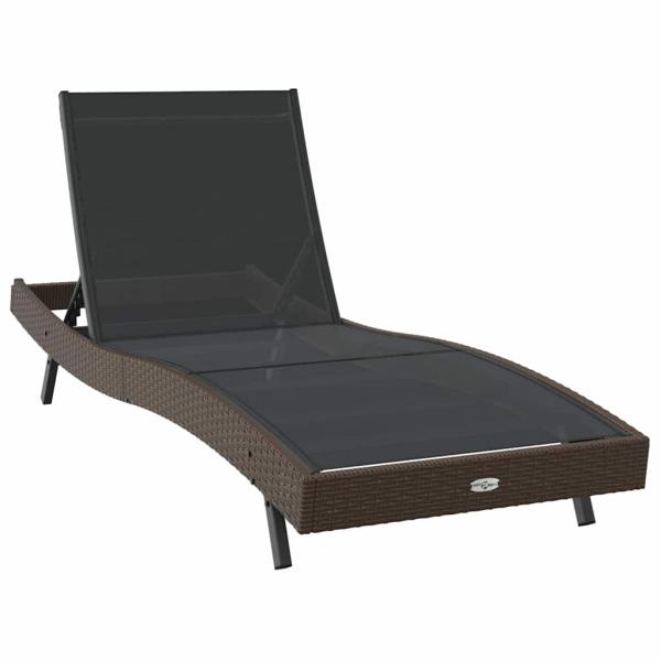 Liegestuhl mit Kissen -Person 2 pcs Braun 40 x 40 x 40,5 cm Poly Rattan