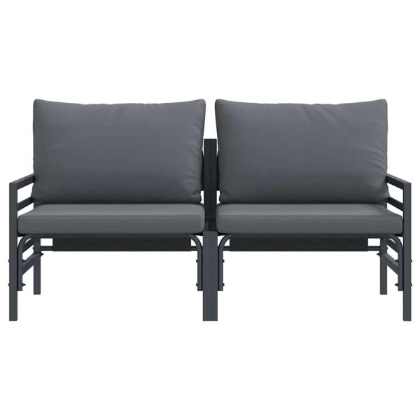 Gartenmöbel-Sets mit Kissen mit Kissen 2 pcs Anthrazit