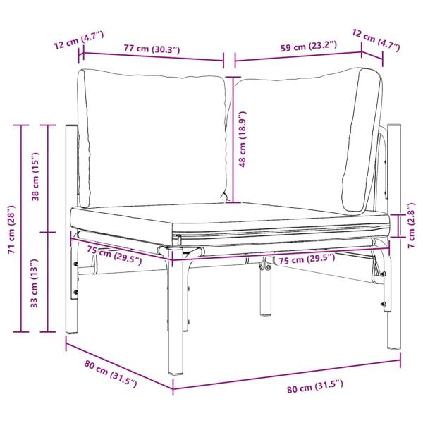 Gartenmöbel-Sets mit Kissen mit Kissen Anthrazit