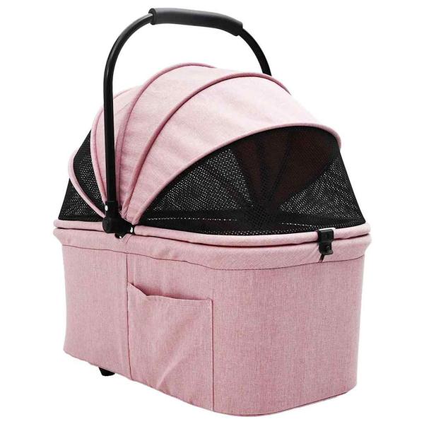 Faltbarer Haustierwagen Rosa 81 x 47 x 99 cm Oxford Stoff