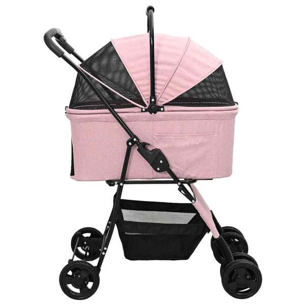 Faltbarer Haustierwagen Rosa 81 x 47 x 99 cm Oxford Stoff