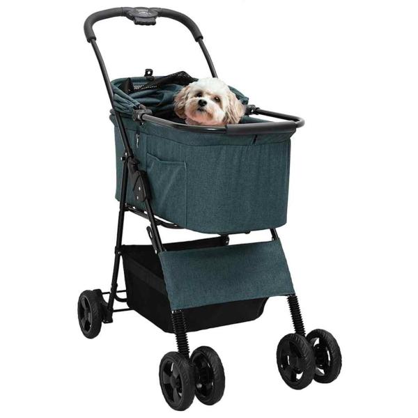 Faltbarer Haustierwagen Grün 81 x 47 x 99 cm Oxford Stoff