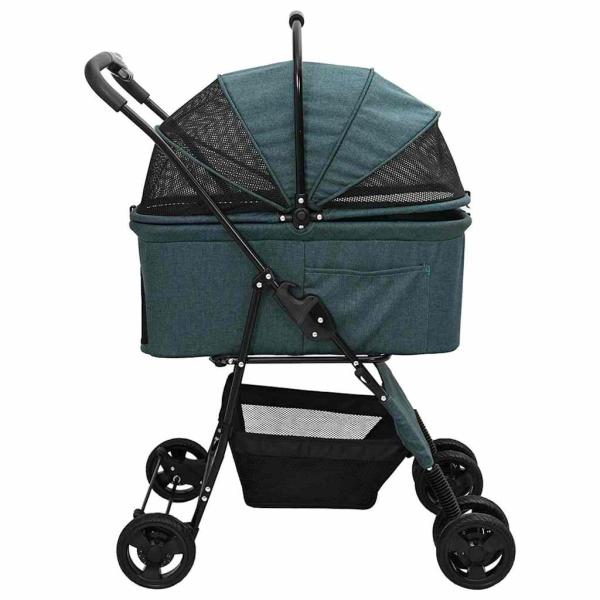 Faltbarer Haustierwagen Grün 81 x 47 x 99 cm Oxford Stoff