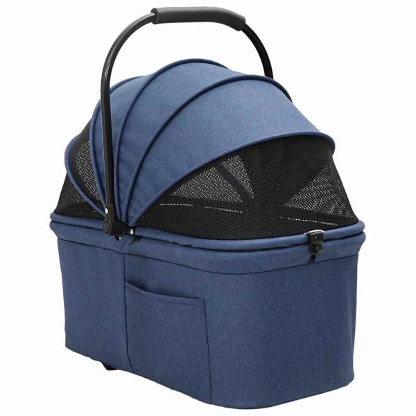 Faltbarer Haustierwagen Blau 81 x 47 x 99 cm Oxford Stoff