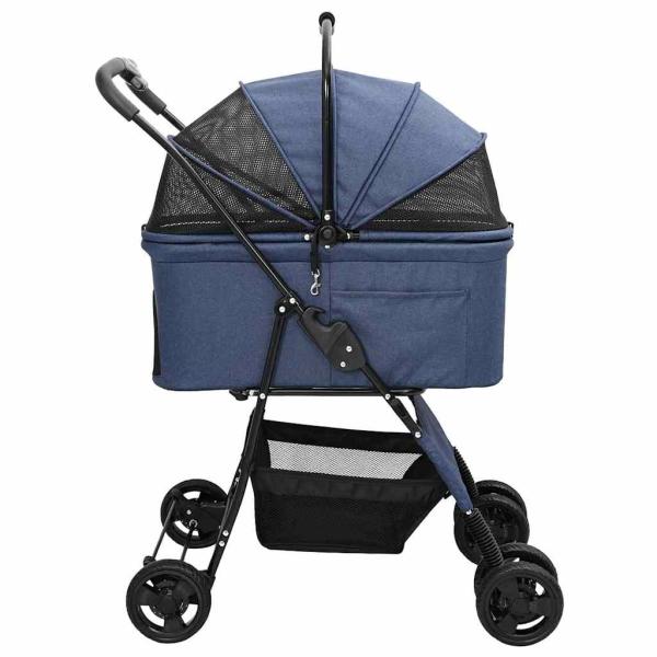 Faltbarer Haustierwagen Blau 81 x 47 x 99 cm Oxford Stoff