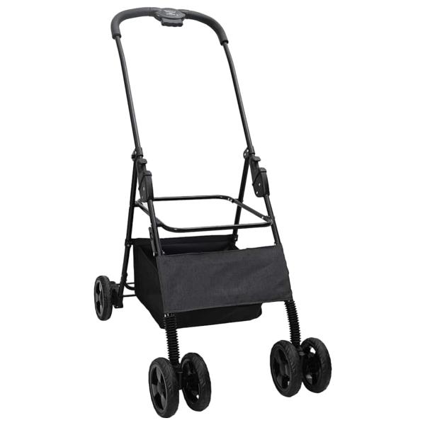 Faltbarer Haustierwagen Schwarz 81 x 47 x 99 cm Oxford Stoff
