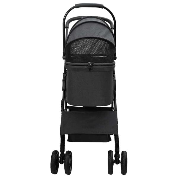 Faltbarer Haustierwagen Schwarz 81 x 47 x 99 cm Oxford Stoff