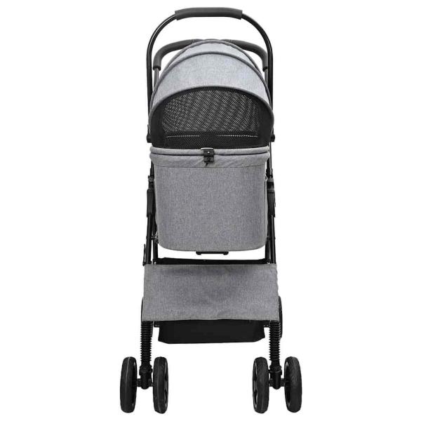Faltbarer Haustierwagen Grau 81 x 47 x 99 cm Oxford Stoff