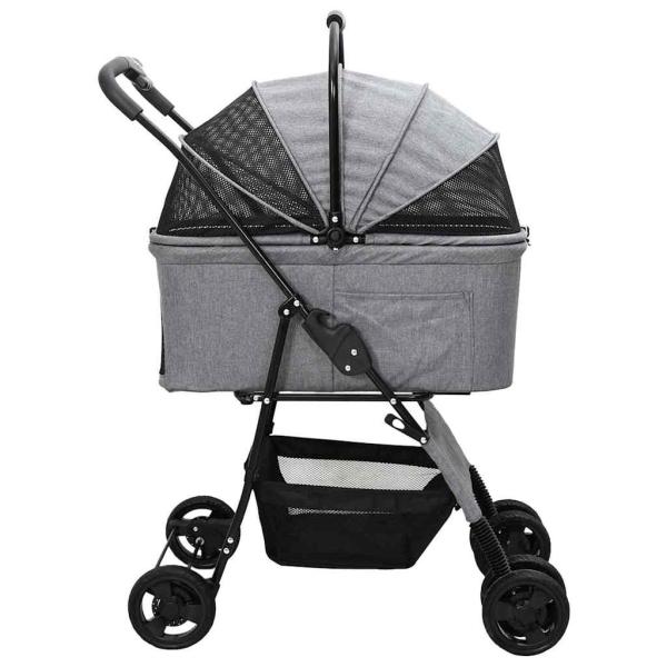 Faltbarer Haustierwagen Grau 81 x 47 x 99 cm Oxford Stoff