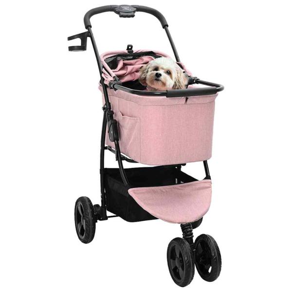 Faltbarer Haustierwagen Rosa 78 x 54 x 101 cm Oxford Stoff